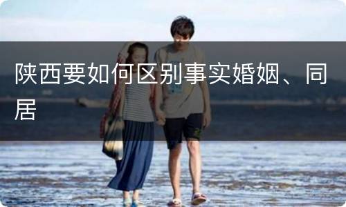 陕西要如何区别事实婚姻、同居