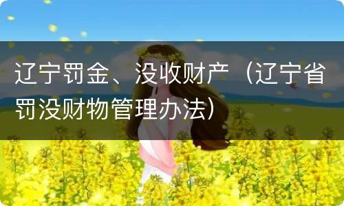 辽宁罚金、没收财产（辽宁省罚没财物管理办法）