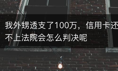 我外甥透支了100万，信用卡还不上法院会怎么判决呢