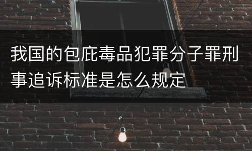 我国的包庇毒品犯罪分子罪刑事追诉标准是怎么规定