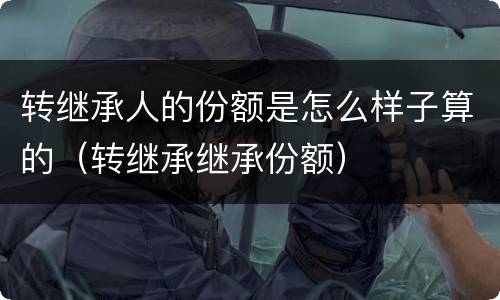 转继承人的份额是怎么样子算的（转继承继承份额）