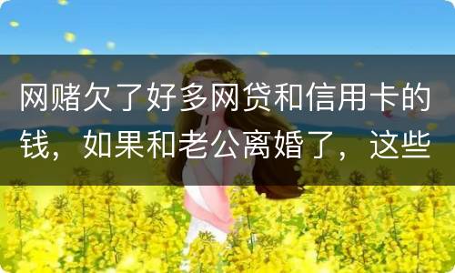 网赌欠了好多网贷和信用卡的钱，如果和老公离婚了，这些钱还要他还吗