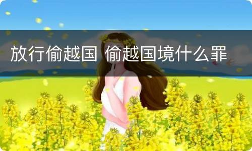 放行偷越国 偷越国境什么罪