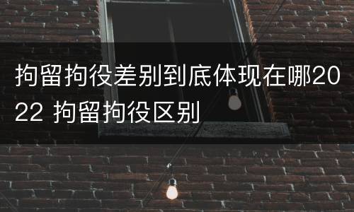 拘留拘役差别到底体现在哪2022 拘留拘役区别