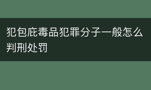 犯包庇毒品犯罪分子一般怎么判刑处罚