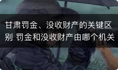 甘肃罚金、没收财产的关键区别 罚金和没收财产由哪个机关执行