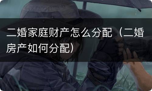 二婚家庭财产怎么分配（二婚房产如何分配）