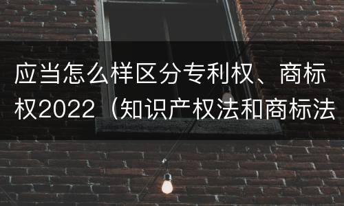 应当怎么样区分专利权、商标权2022（知识产权法和商标法）