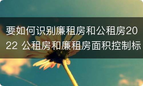 要如何识别廉租房和公租房2022 公租房和廉租房面积控制标准