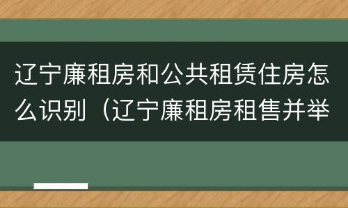 辽宁廉租房和公共租赁住房怎么识别（辽宁廉租房租售并举）