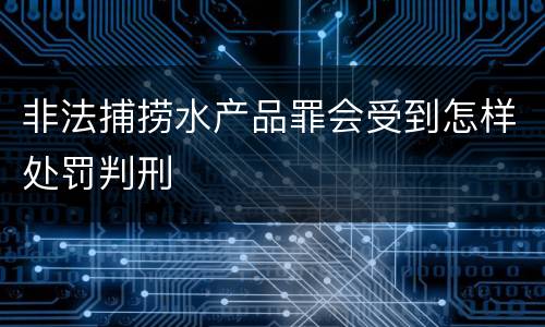 非法捕捞水产品罪会受到怎样处罚判刑