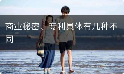 商业秘密、专利具体有几种不同