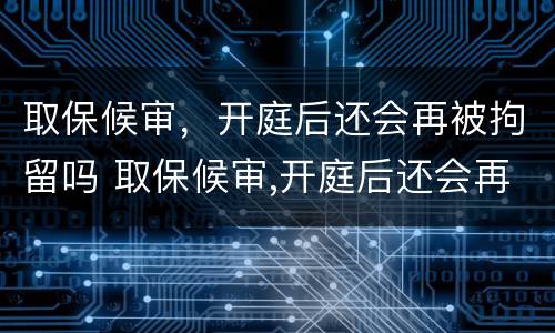 取保候审，开庭后还会再被拘留吗 取保候审,开庭后还会再被拘留吗
