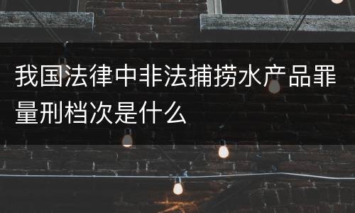 我国法律中非法捕捞水产品罪量刑档次是什么