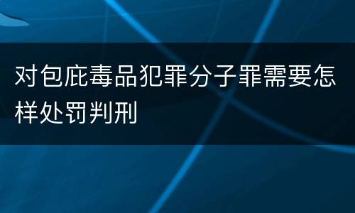 对包庇毒品犯罪分子罪需要怎样处罚判刑
