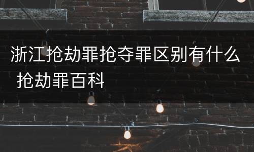 浙江抢劫罪抢夺罪区别有什么 抢劫罪百科