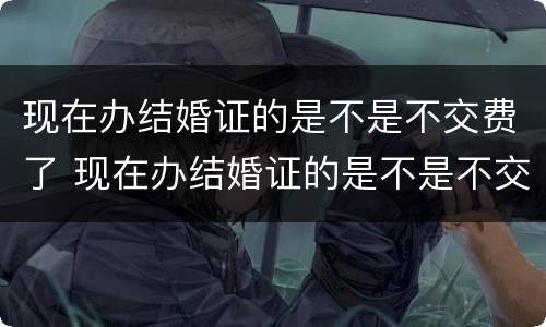 现在办结婚证的是不是不交费了 现在办结婚证的是不是不交费了呀