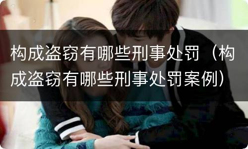 构成盗窃有哪些刑事处罚（构成盗窃有哪些刑事处罚案例）