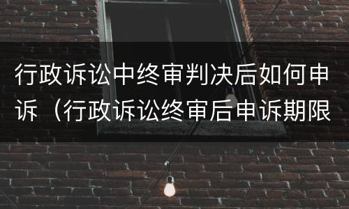 行政诉讼中终审判决后如何申诉（行政诉讼终审后申诉期限是多少）