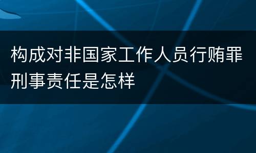 构成对非国家工作人员行贿罪刑事责任是怎样