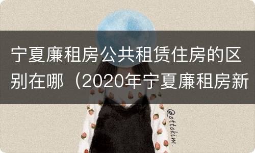 宁夏廉租房公共租赁住房的区别在哪（2020年宁夏廉租房新政策）