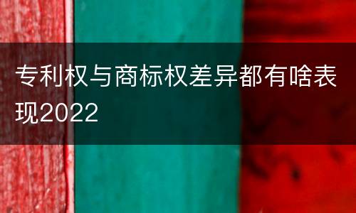 专利权与商标权差异都有啥表现2022