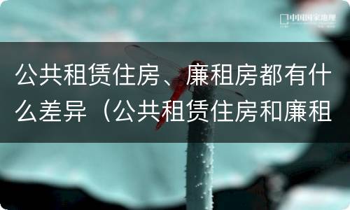 公共租赁住房、廉租房都有什么差异（公共租赁住房和廉租房）