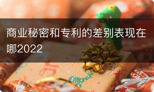 商业秘密和专利的差别表现在哪2022