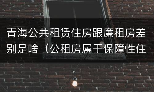 青海公共租赁住房跟廉租房差别是啥（公租房属于保障性住房吗）