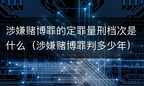 涉嫌赌博罪的定罪量刑档次是什么（涉嫌赌博罪判多少年）