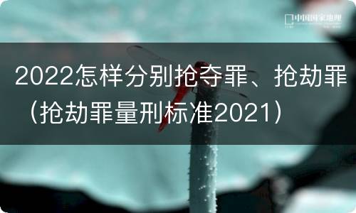 2022怎样分别抢夺罪、抢劫罪（抢劫罪量刑标准2021）