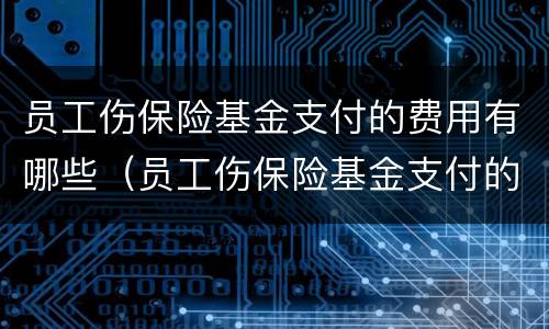 员工伤保险基金支付的费用有哪些（员工伤保险基金支付的费用有哪些呢）
