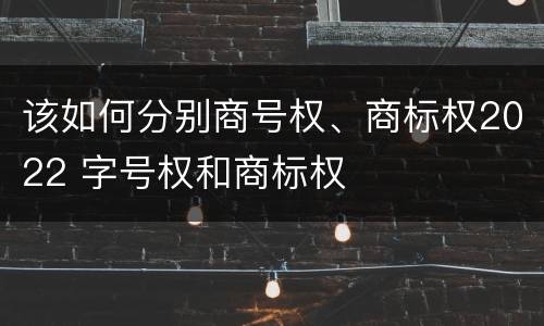该如何分别商号权、商标权2022 字号权和商标权