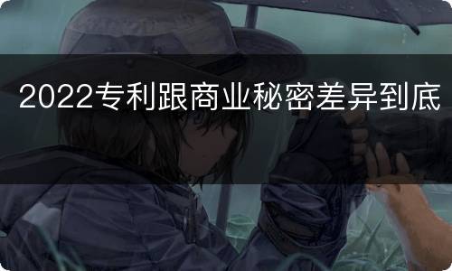 2022专利跟商业秘密差异到底