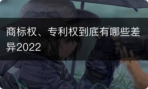 商标权、专利权到底有哪些差异2022