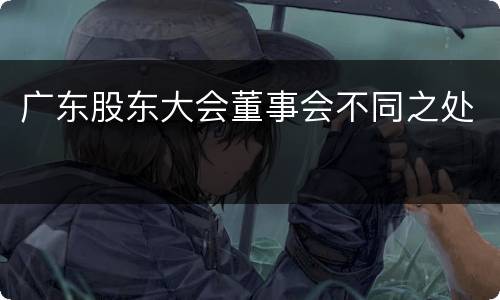 广东股东大会董事会不同之处