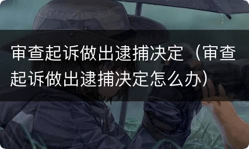审查起诉做出逮捕决定（审查起诉做出逮捕决定怎么办）