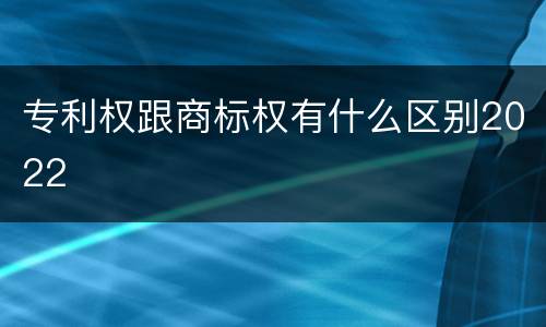 专利权跟商标权有什么区别2022