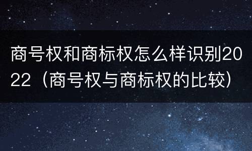 商号权和商标权怎么样识别2022（商号权与商标权的比较）