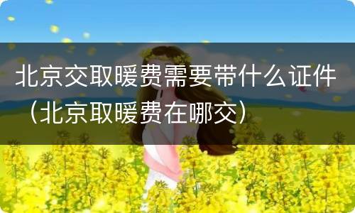 北京交取暖费需要带什么证件（北京取暖费在哪交）