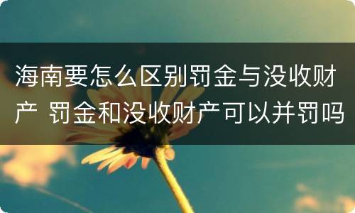 海南要怎么区别罚金与没收财产 罚金和没收财产可以并罚吗