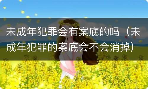 未成年犯罪会有案底的吗（未成年犯罪的案底会不会消掉）