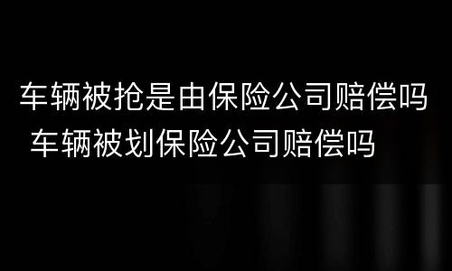 车辆被抢是由保险公司赔偿吗 车辆被划保险公司赔偿吗