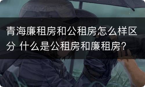 青海廉租房和公租房怎么样区分 什么是公租房和廉租房?