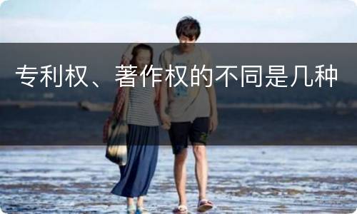 专利权、著作权的不同是几种