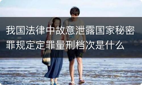 我国法律中故意泄露国家秘密罪规定定罪量刑档次是什么