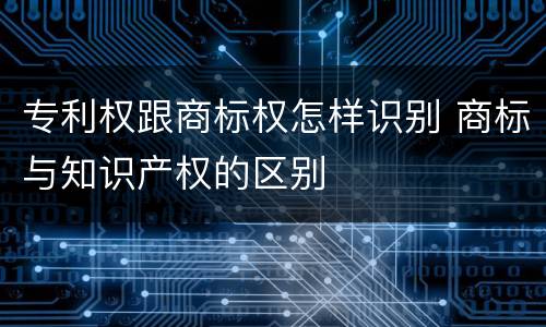 专利权跟商标权怎样识别 商标与知识产权的区别