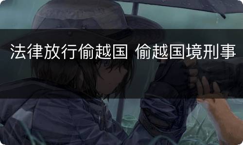 法律放行偷越国 偷越国境刑事