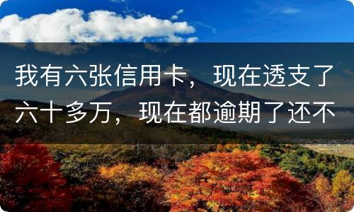 我有六张信用卡，现在透支了六十多万，现在都逾期了还不上，我算不算诈骗