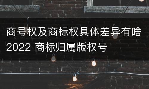 商号权及商标权具体差异有啥2022 商标归属版权号
